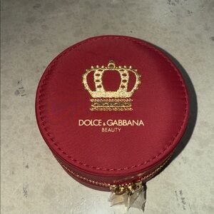 Dolce & Gabbana Queen Beauty Jewelry Box Burgundy Travel Case Ring Bracelet